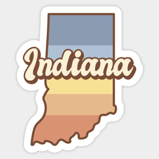 Indiana Retro Sticker